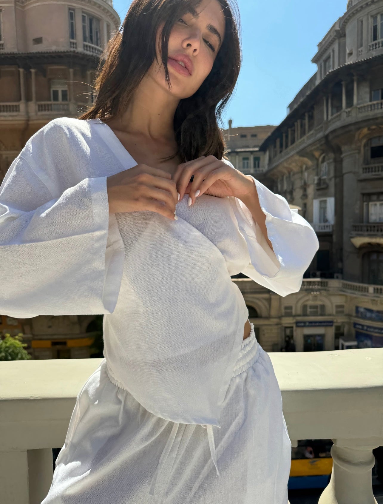 Era Wrap Blouse & Wide Leg Pants Set