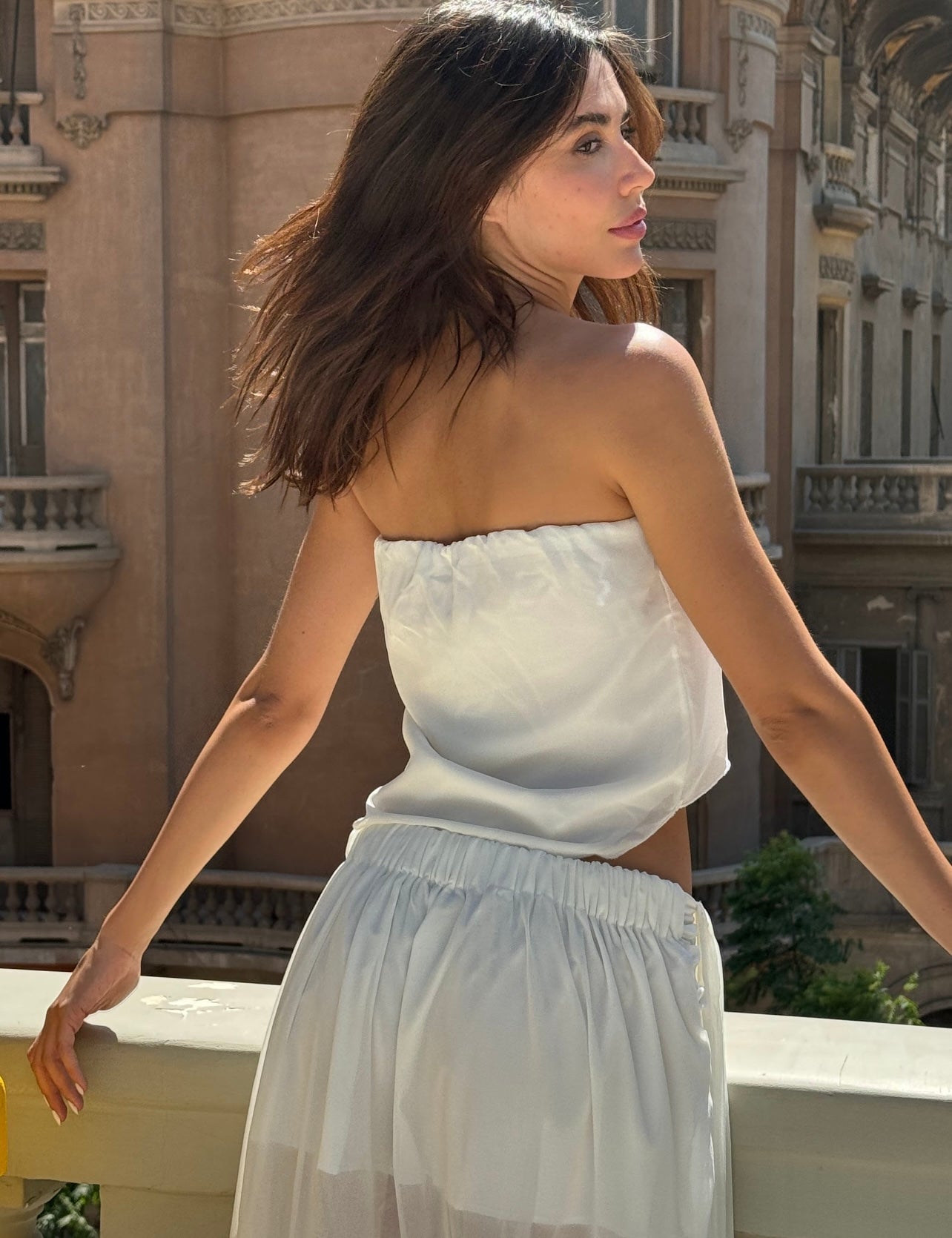 Era Strapless Crop Top and Maxi Skirt Set