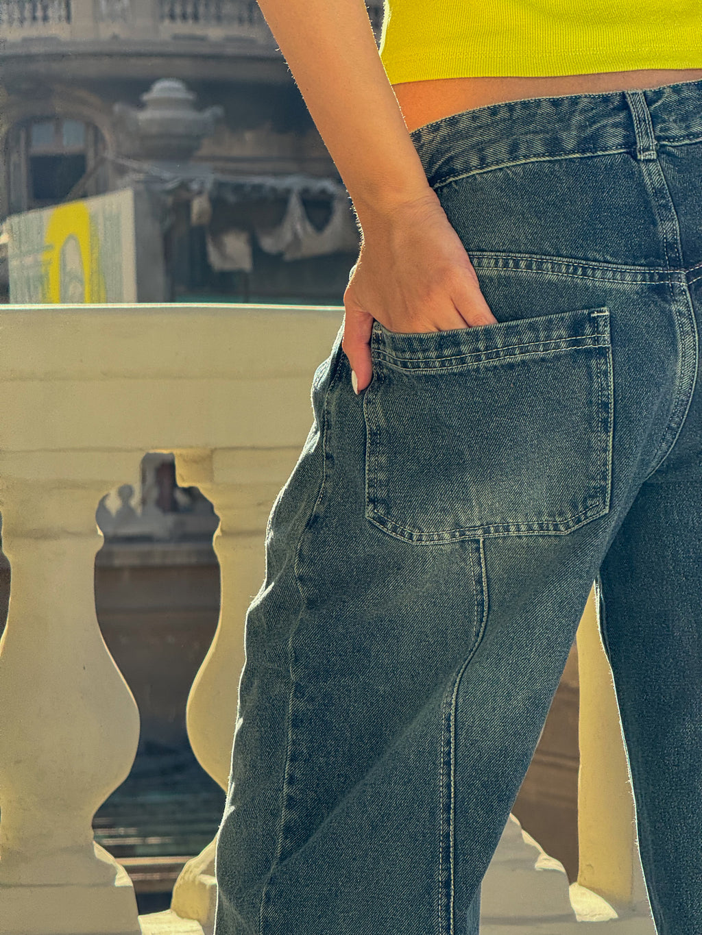 Era Wide Leg Jeans Light Copper Blue