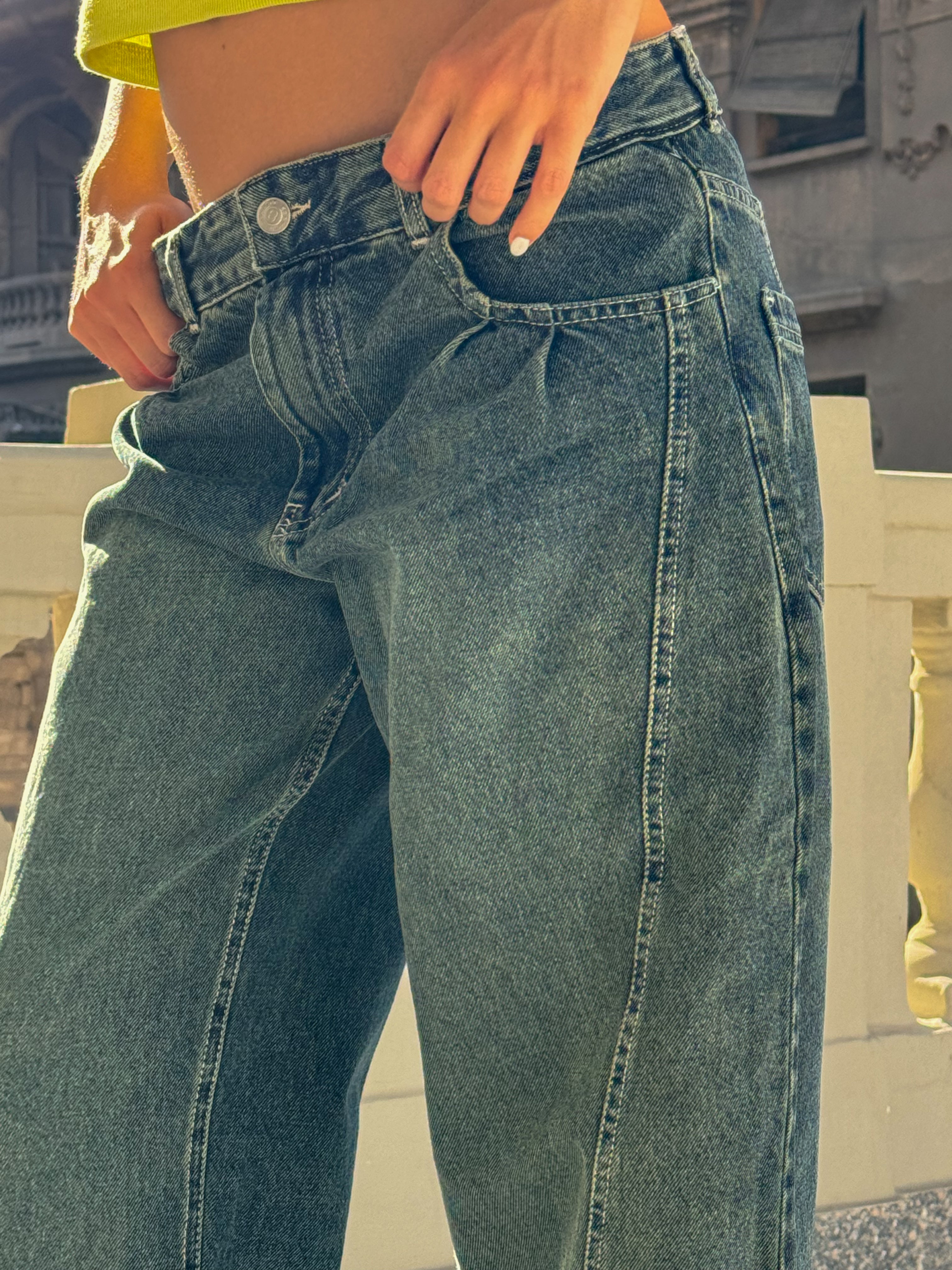 Era Wide Leg Jeans Light Copper Blue
