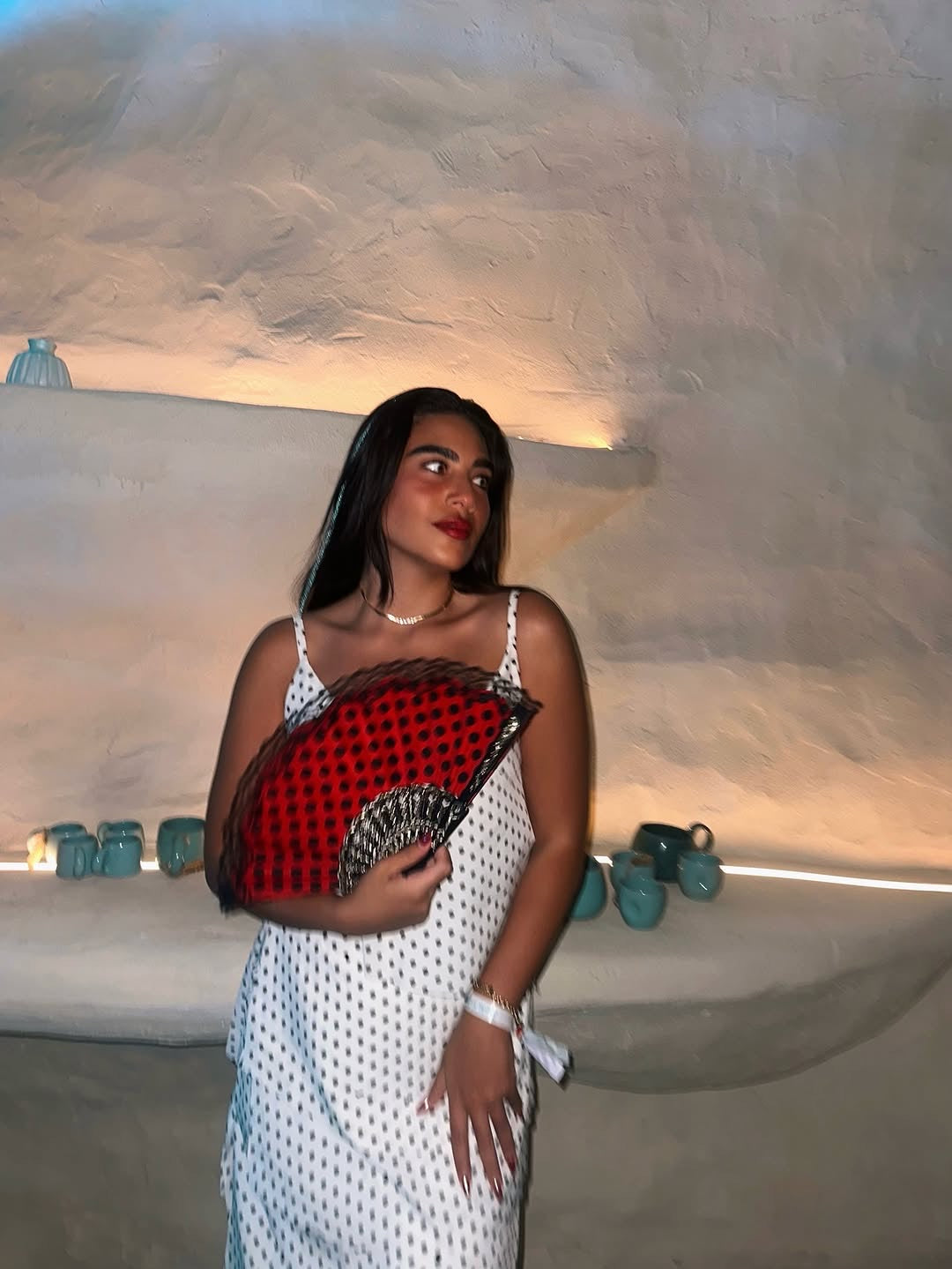 Era Maxi Dress - White Polka Dot