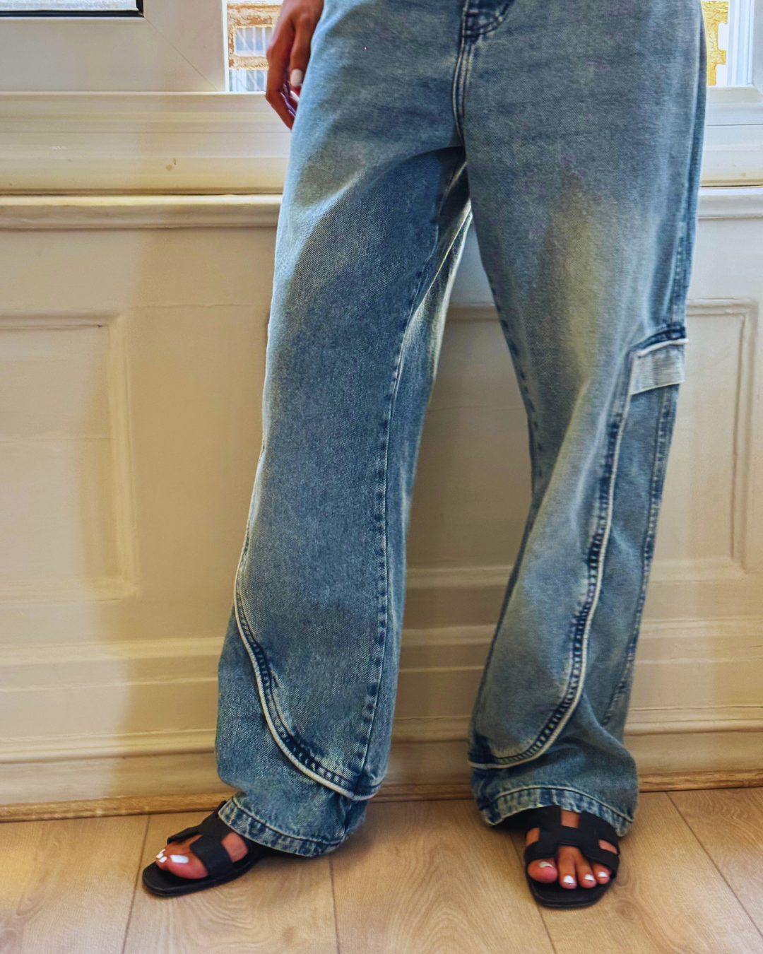 Era Blue Light Wide Leg Jeans