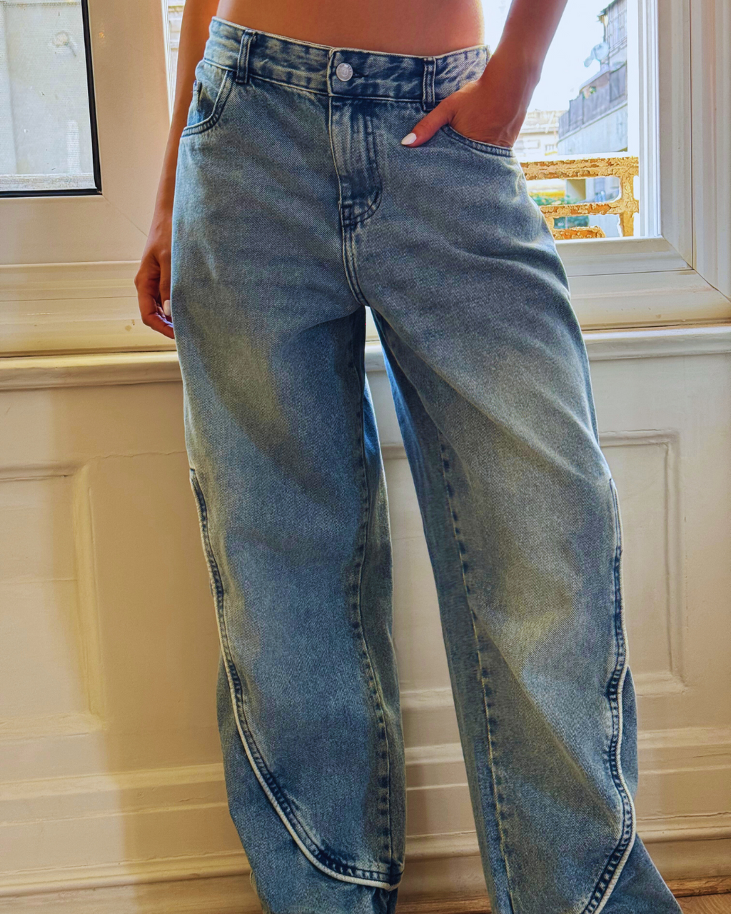 Era Blue Light Wide Leg Jeans