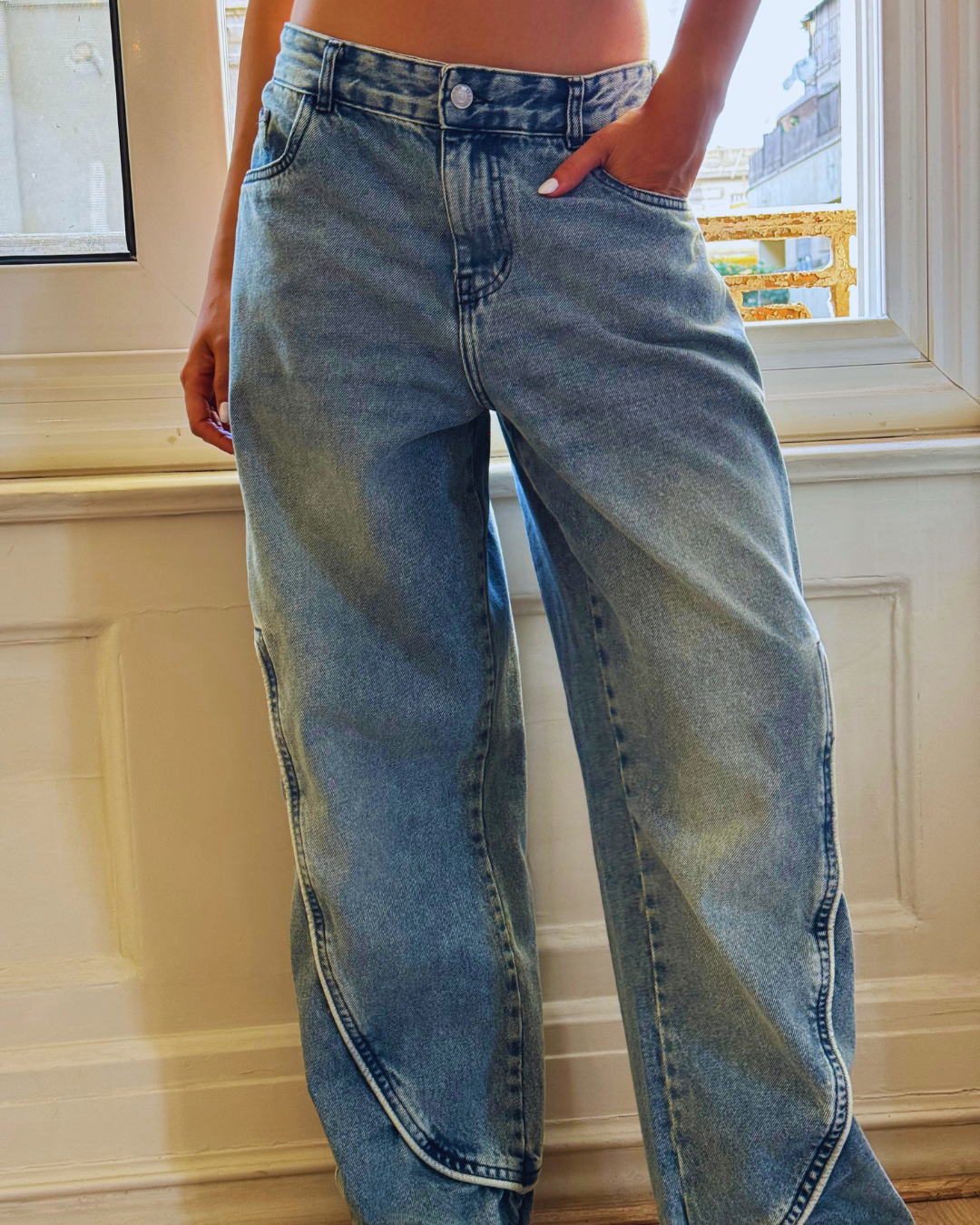 Era Blue Light Wide Leg Jeans