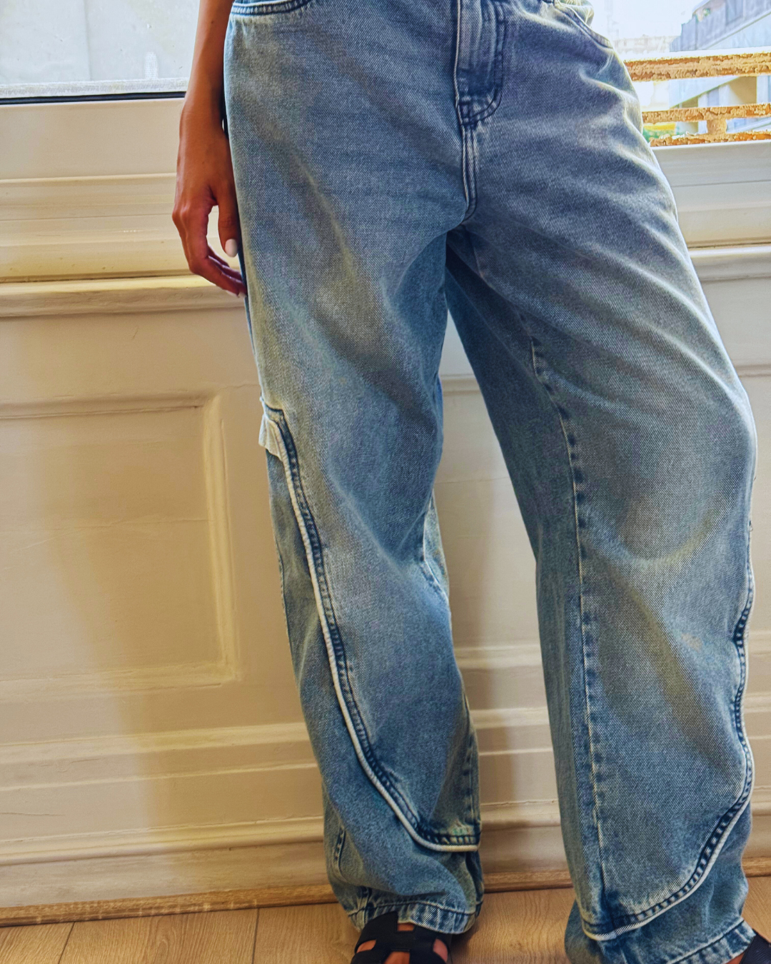 Era Blue Light Wide Leg Jeans