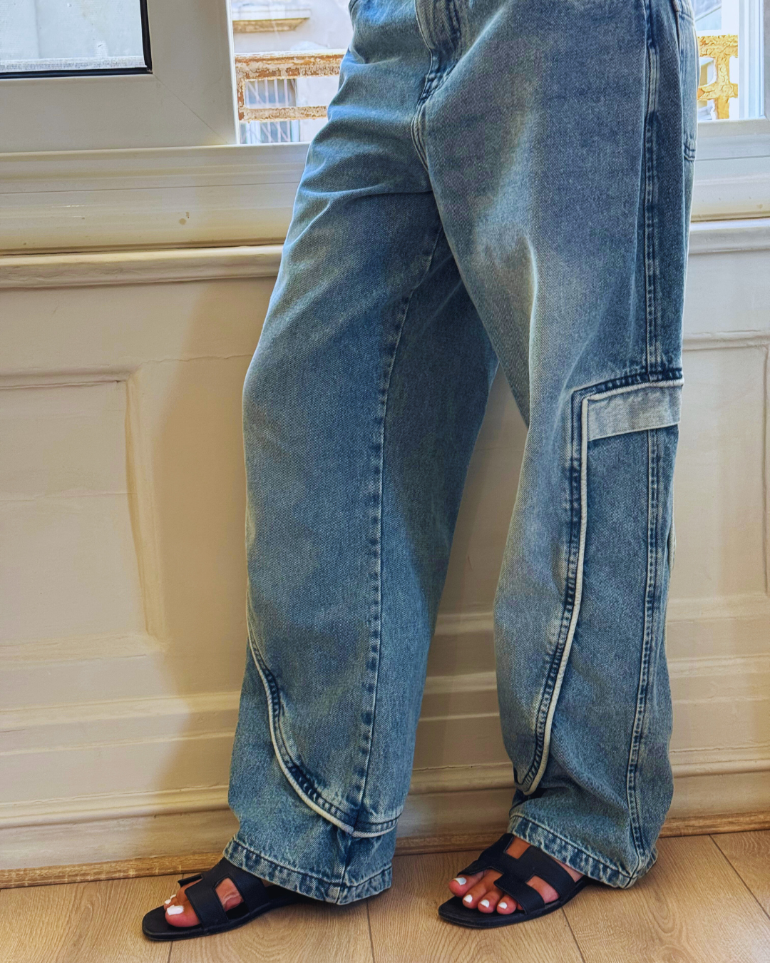 Era Blue Light Wide Leg Jeans