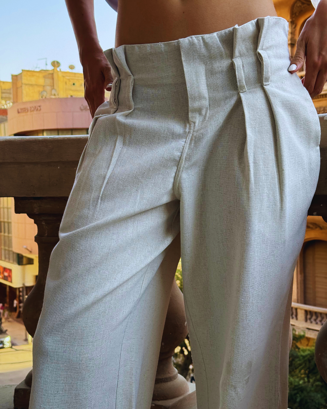 High-Waisted Wide-Leg Pants
