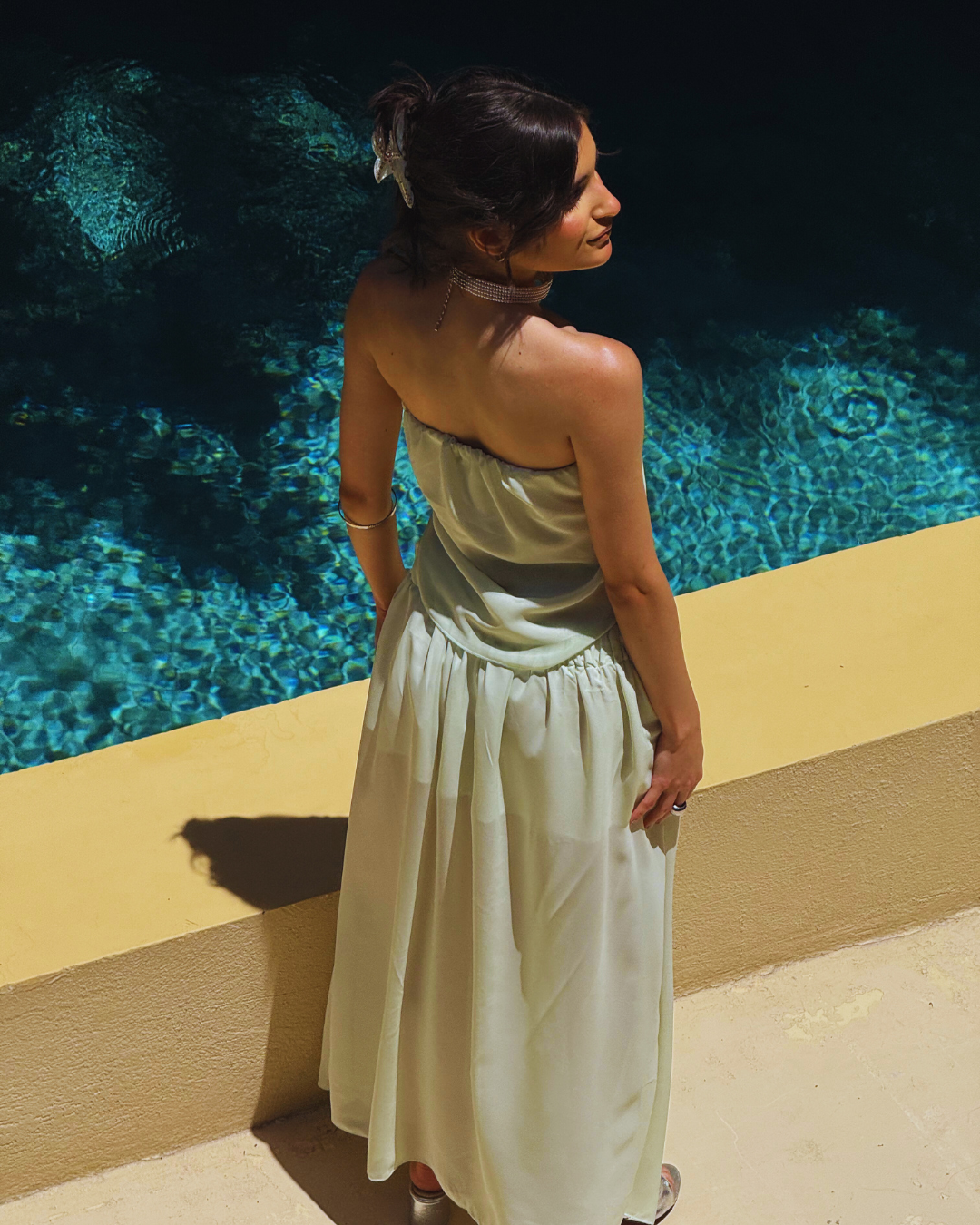 Era Strapless Crop Top and Maxi Skirt Set