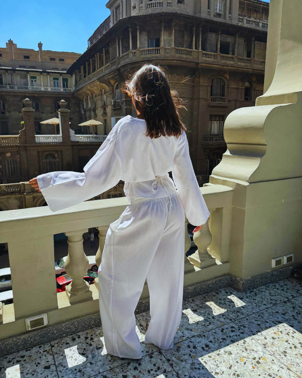 Era Wrap Blouse & Wide Leg Pants Set